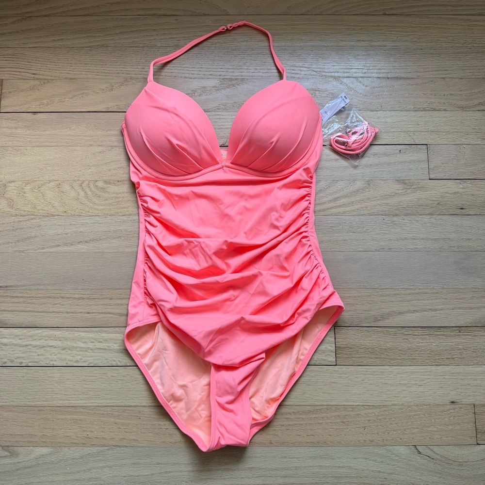Victoria’s Secret NEW Coral The Angel One-piece Swimsuit Size 36B